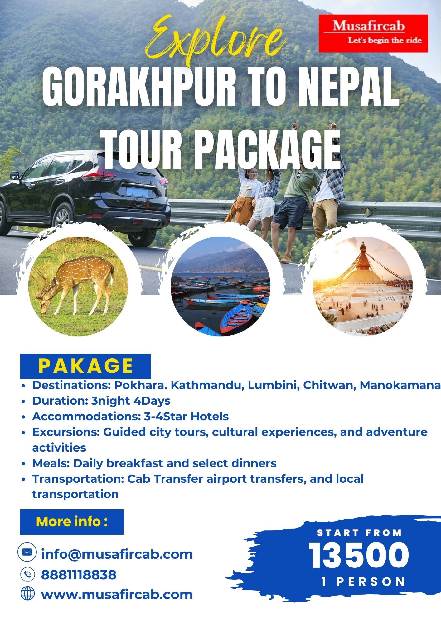 Nepal Tour Package from Gorakhpur